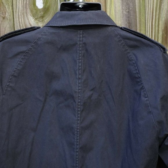 1987 Vintage Long US Military Army RAINCOAT Trench Coat Mens 40XL Black - Picture 6 of 10